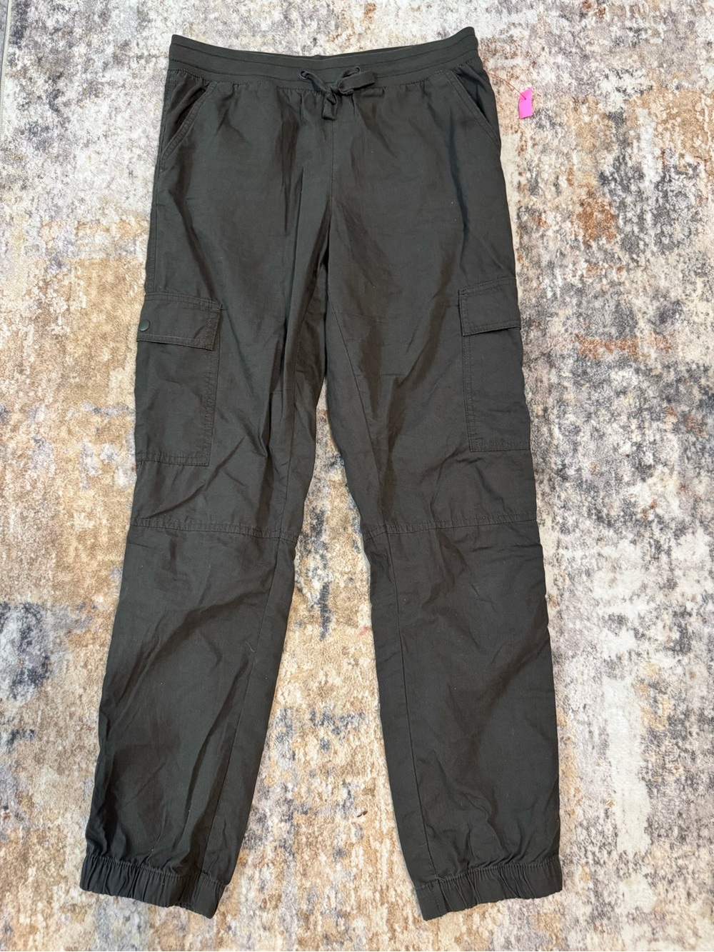 Arie Classic Olive Cargo Pants with Drawstring Waist